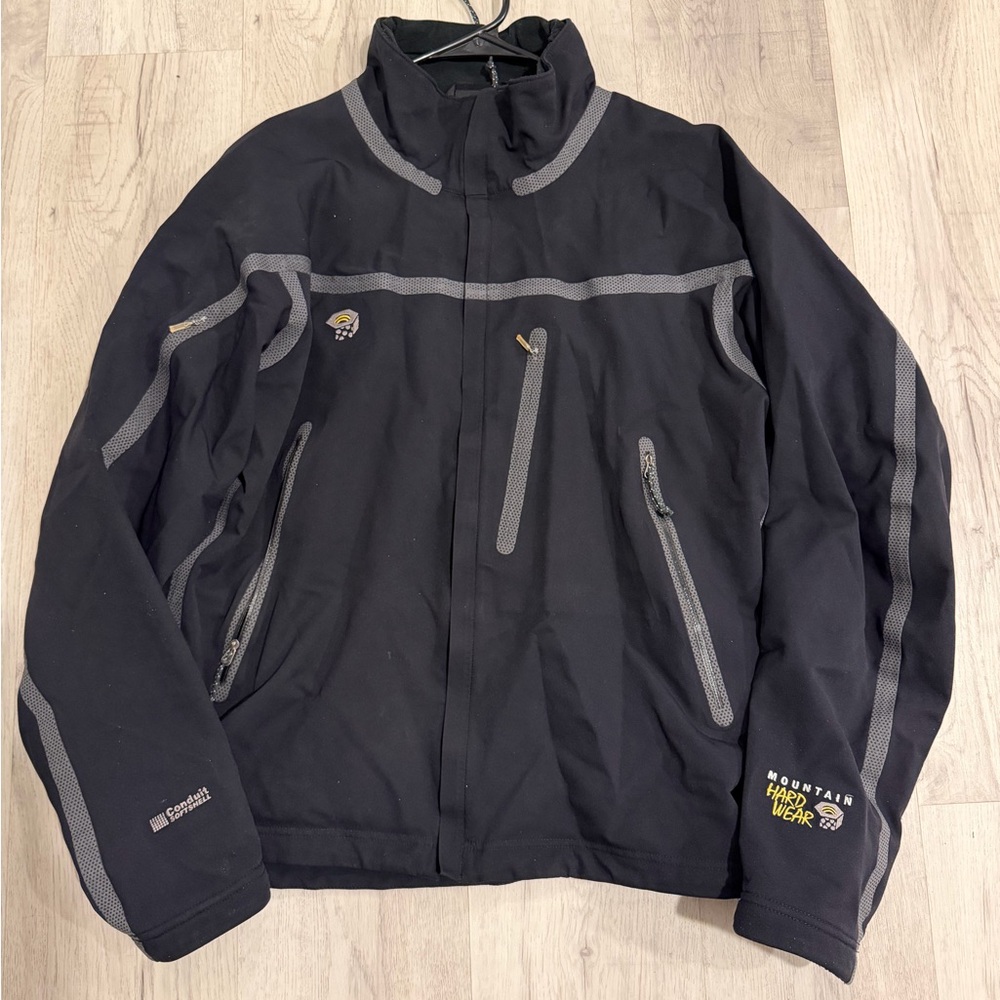 Mountain Hardwear Black Performance Soft Shell Jacket for Men sz Large
